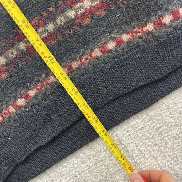 VTG No Excess Alpin 100% Wool Sweater Fair isle Nordic Men S Grandpa Knit Camp** - Picture 8 of 16